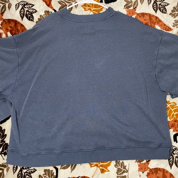 American Eagle Outfitters Blue Oversized Sweatshirt {Size Small} - Picture 7 of 9